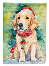 Load image into Gallery viewer, Golden Retriever Christmas House Flag
