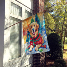 Load image into Gallery viewer, Golden Retriever Christmas House Flag