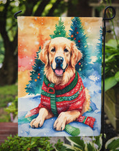 Load image into Gallery viewer, Golden Retriever Christmas Garden Flag – Cozy Dog Holiday Decor with Tree &amp; Presents