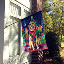 Load image into Gallery viewer, Golden Retriever Christmas House Flag
