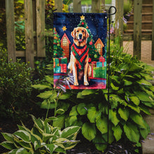 Load image into Gallery viewer, Golden Retriever Christmas Garden Flag – Cozy Dog Holiday Decor with Tree &amp; Presents