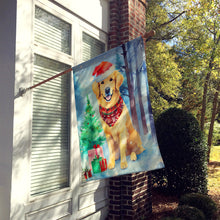 Load image into Gallery viewer, Golden Retriever Christmas House Flag