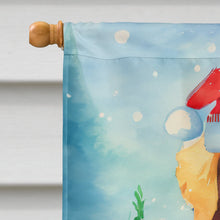Load image into Gallery viewer, Golden Retriever Christmas House Flag