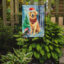 Load image into Gallery viewer, Golden Retriever Christmas Garden Flag – Cozy Dog Holiday Decor with Tree &amp; Presents