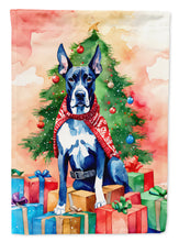 Load image into Gallery viewer, Great Dane Christmas Garden Flag – Cozy Dog Holiday Decor with Tree &amp; Presents