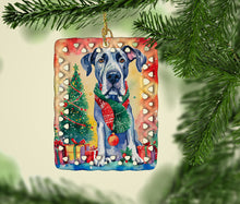Load image into Gallery viewer, Great Dane Christmas Porcelain Ornament