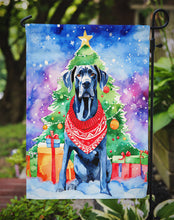 Load image into Gallery viewer, Great Dane Christmas Garden Flag – Cozy Dog Holiday Decor with Tree &amp; Presents