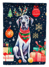 Load image into Gallery viewer, Great Dane Christmas Garden Flag – Cozy Dog Holiday Decor with Tree &amp; Presents