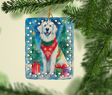 Load image into Gallery viewer, Great Pyrenees Christmas Porcelain Ornament