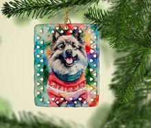 Load image into Gallery viewer, Keeshond Christmas Porcelain Ornament