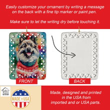 Load image into Gallery viewer, Keeshond Christmas Porcelain Ornament