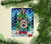 Load image into Gallery viewer, Keeshond Christmas Porcelain Ornament