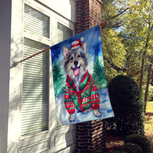 Load image into Gallery viewer, Keeshond Christmas House Flag
