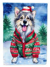 Load image into Gallery viewer, Keeshond Christmas House Flag