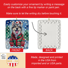 Load image into Gallery viewer, Keeshond Christmas Porcelain Ornament