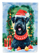 Load image into Gallery viewer, Kerry Blue Terrier Christmas Garden Flag – Cozy Dog Holiday Decor with Tree &amp; Presents