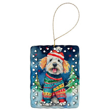 Load image into Gallery viewer, Komondor Christmas Porcelain Ornament