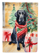 Load image into Gallery viewer, Black Labrador Retriever Christmas House Flag