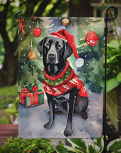 Load image into Gallery viewer, Black Labrador Retriever Christmas Garden Flag – Cozy Dog Holiday Decor with Tree &amp; Presents
