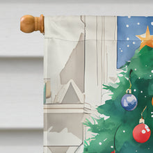 Load image into Gallery viewer, Chocolate Labrador Retriever Christmas House Flag