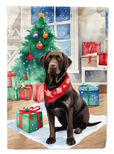 Load image into Gallery viewer, Chocolate Labrador Retriever Christmas House Flag