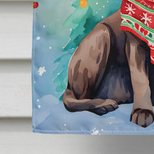 Load image into Gallery viewer, Chocolate Labrador Retriever Christmas House Flag