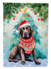 Load image into Gallery viewer, Chocolate Labrador Retriever Christmas House Flag