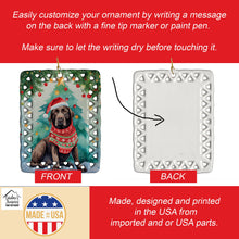 Load image into Gallery viewer, Chocolate Labrador Retriever Christmas Porcelain Ornament