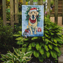 Load image into Gallery viewer, Yellow Labrador Retriever Christmas Garden Flag – Cozy Dog Holiday Decor with Tree &amp; Presents
