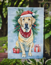 Load image into Gallery viewer, Yellow Labrador Retriever Christmas Garden Flag – Cozy Dog Holiday Decor with Tree &amp; Presents
