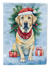 Load image into Gallery viewer, Yellow Labrador Retriever Christmas Garden Flag – Cozy Dog Holiday Decor with Tree &amp; Presents