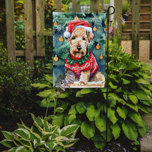 Load image into Gallery viewer, Lakeland Terrier Christmas Garden Flag – Cozy Dog Holiday Decor with Tree &amp; Presents