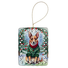 Load image into Gallery viewer, Lancashire Heeler Christmas Porcelain Ornament