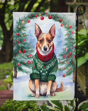 Load image into Gallery viewer, Lancashire Heeler Christmas Garden Flag – Cozy Dog Holiday Decor with Tree &amp; Presents