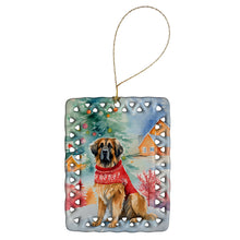 Load image into Gallery viewer, Leonberger Christmas Porcelain Ornament