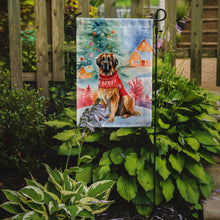 Load image into Gallery viewer, Leonberger Christmas Garden Flag – Cozy Dog Holiday Decor with Tree &amp; Presents