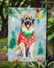 Load image into Gallery viewer, Leonberger Christmas Garden Flag – Cozy Dog Holiday Decor with Tree &amp; Presents