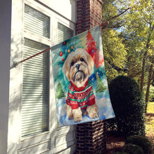 Load image into Gallery viewer, Lhasa Apso Christmas House Flag