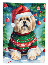 Load image into Gallery viewer, Lhasa Apso Christmas House Flag