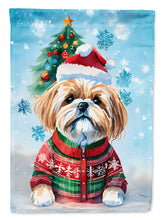 Load image into Gallery viewer, Lhasa Apso Christmas House Flag