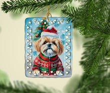 Load image into Gallery viewer, Lhasa Apso Christmas Porcelain Ornament