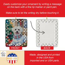 Load image into Gallery viewer, Maltese Christmas Porcelain Ornament