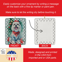 Load image into Gallery viewer, Maltese Christmas Porcelain Ornament