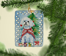 Load image into Gallery viewer, Maltese Christmas Porcelain Ornament
