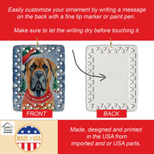 Load image into Gallery viewer, Mastiff Christmas Porcelain Ornament
