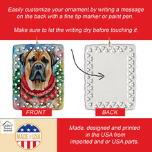 Load image into Gallery viewer, Mastiff Christmas Porcelain Ornament