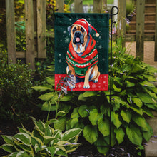 Load image into Gallery viewer, Mastiff Christmas Garden Flag – Cozy Dog Holiday Decor with Tree &amp; Presents