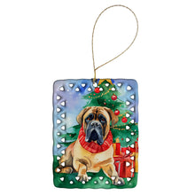 Load image into Gallery viewer, Mastiff Christmas Porcelain Ornament