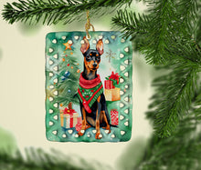 Load image into Gallery viewer, Miniature Pinscher Christmas Porcelain Ornament