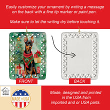 Load image into Gallery viewer, Miniature Pinscher Christmas Porcelain Ornament